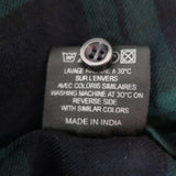 Isabel Marant Etoile Henley Shirt Navy/Green Plaid Size 40 Long Sleeve Top