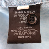 Isabel Marant Etoile Ruffle Wrap Dress Lelicia Chambray Size 34 Short Sleeve