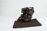 Gucci Booties Dark Brown Studded Leather Size 8.5 Open Toe Cutout Ankle Boots