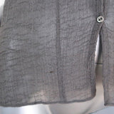 HELMUT Helmut Lang Top Breeze Gray Crinkled Chiffon Size Small Sleeveless Blouse available at CelebrityOwned.com img_2
