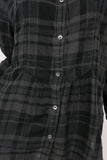Hartford Plaid Button Down Shirt Gray/Black Cotton Size 5 Long Sleeve Top available at CelebrityOwned.com img_3