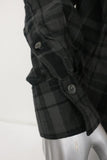 Hartford Plaid Button Down Shirt Gray/Black Cotton Size 5 Long Sleeve Top available at CelebrityOwned.com img_5