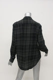 Hartford Plaid Button Down Shirt Gray/Black Cotton Size 5 Long Sleeve Top available at CelebrityOwned.com img_6