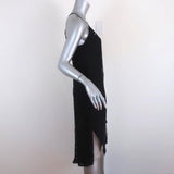 Haute Hippie Asymmetrical Dress Black Vertebrae Print Silk Size Extra Small available at CelebrityOwned.com img_4