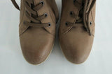 Hogan Rebel Wedge Sneakers Beige Leather Size 39.5 Lace-Up High Top available at CelebrityOwned.com img_3