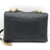 Chanel 2019 Quilted Small Flap Bag Black Grained Calfskin Leather Crossbody