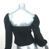 Wilfred Aritzia Novella Blouse Black Size Medium Long Sleeve Top NEW