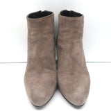 Prada Ankle Boots Taupe Suede Size 35 Hidden Platform Booties