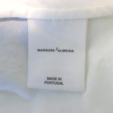 Marques Almeida Off the Shoulder Top White Size Large Drawstring Hem Blouse NEW