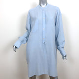 Isabel Marant Etoile Long Sleeve Shirtdress Light Blue Tonal Stripe Size 38