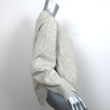 Isabel Marant Etoile Cutout Sweater Kelia Light Gray Distressed Knit Size 42