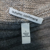 Autumn Cashmere Cocoon Cardigan Gray Cashmere-Blend Mixed Knit Size Large