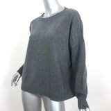 Current/Elliott Destroyed Knit Sweater Dark Gray Wool-Cashmere Size 1