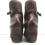 Officine Creative Chelsea Boots Brown Leather Size 38 Mid-Heel Ankle Boots