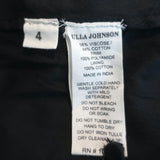 Ulla Johnson Ruffle Mini Dress Presley Black Polka Dot Cotton-Blend Size 4