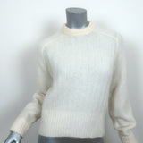 Acne Studios Dania Mohair Sweater Cream Size Extra Small Crewneck Pullover