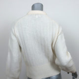 Acne Studios Dania Mohair Sweater Cream Size Extra Small Crewneck Pullover