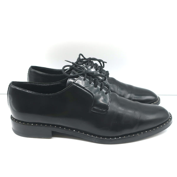 Louis Vuitton Black Damier Leather Lace Up Oxfords Size 43 - ShopStyle