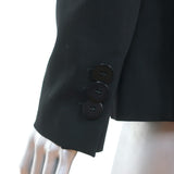 Giorgio Armani Blazer Black Stretch Wool Crepe Size 38 One-Button Jacket