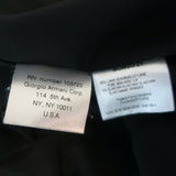 Giorgio Armani Blazer Black Stretch Wool Crepe Size 38 One-Button Jacket