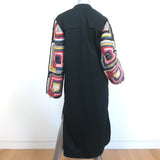 SEA New York Crochet-Sleeve Midi Dress Black Stretch Cotton Size Small NEW