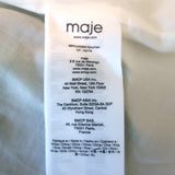 Maje Embroidered Tiered Maxi Skirt Jolipana White/Green Cotton Size 36 NEW