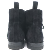 Jenni Kayne Canyon Shearling Ankle Boots Black Suede Size 41 Lace-Up Booties