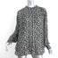 Isabel Marant Blouse Daws Black/White Metallic Fil Coupe Size 38 Long Sleeve Top