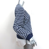 Derek Lam Denim Layered-Effect Sweatshirt Navy Striped Terry Size Large