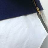Derek Lam Denim Layered-Effect Sweatshirt Navy Striped Terry Size Large