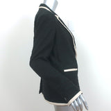 Isabel Marant Etoile Tweed Blazer Fania Black Cotton-Blend Size 42