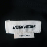 Zadig & Voltaire Rhinestone Stars Shirt Tamara Strass Black Crepe Size Small