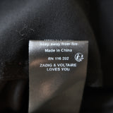 Zadig & Voltaire Rhinestone Stars Shirt Tamara Strass Black Crepe Size Small