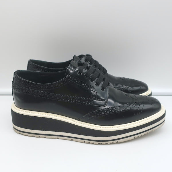 Prada wingtip brogue platform 2024 sneakers