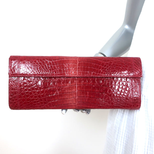 Nancy Gonzalez Red Crocodile Top Handle Bag – JDEX Styles