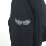 Zadig & Voltaire Nosfa M Wings Sweater Black Merino Wool Size Small