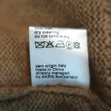 Akris Punto Fringe Sweater Wool & Camel Hair Basketweave Knit Size 12 NEW