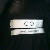 Co Cashmere Mock Neck Sweater Black Size Small Blouson Sleeve Pullover