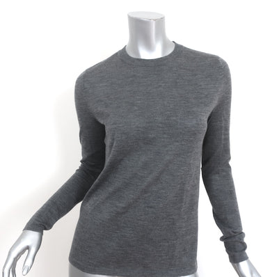 Co Lightweight Cashmere Sweater Gray Size Medium Crewneck Pullover