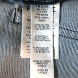 FRAME Snap-Front Denim Mini Skirt Claire Blue Stretch Cotton Size 29