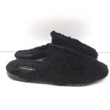 Avec Moderation Shearling Mules Black Size 41 Slip-On Flats