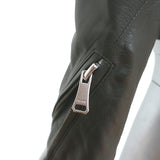 FRAME PCH Leather Moto Jacket Deep Moss Size Extra Small