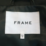 FRAME PCH Leather Moto Jacket Deep Moss Size Extra Small
