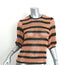 Ulla Johnson Puff Sleeve Crochet Top Amata Blush/Multi Striped Knit Size Small