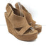 Pedro Garcia Platform Slingback Wedge Sandals Tamesis Brown Suede Size 40 NEW