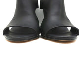 Vince Cutout Wedge Mules Kaya Black Leather Size 9 Peep Toe Sandals NEW