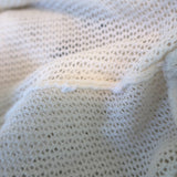 Chloe Sweater Cream Lace-Trim Pointelle Knit Size Small Crewneck Pullover