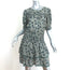 SEA Smocked Mini Dress Lucia Clover Floral Print Voile Size 6 Short Sleeve