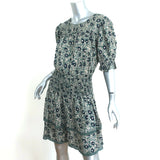 SEA Smocked Mini Dress Lucia Clover Floral Print Voile Size 6 Short Sleeve