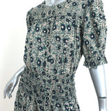 SEA Smocked Mini Dress Lucia Clover Floral Print Voile Size 6 Short Sleeve